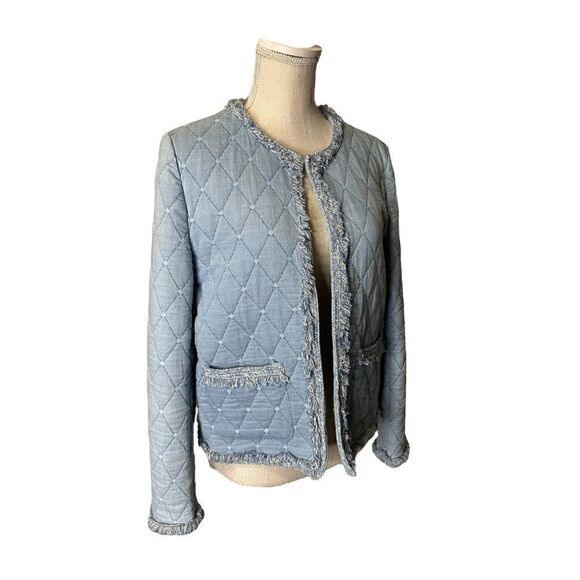 J.McLaughlin Quilted Denim Jacquard Helene Jacket - Picture 6 of 15